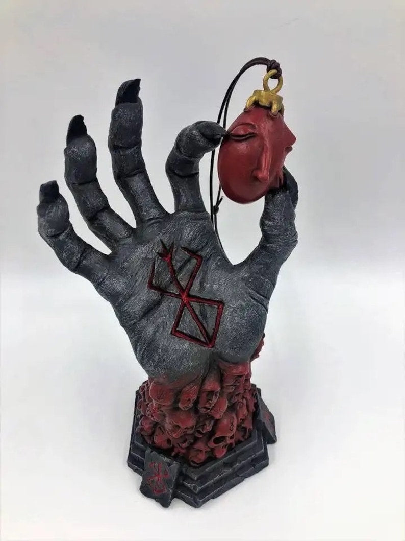 Berserk : God Hand Sculpture & Behelit Necklace