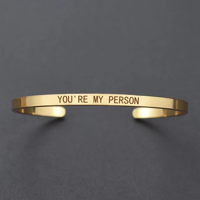 You're My Person Bracelet + Free Rose Bear