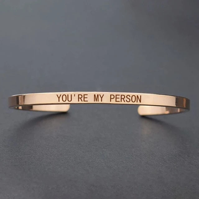 You're My Person Bracelet + Free Rose Bear