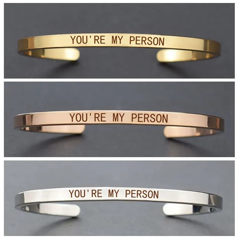 You're My Person Bracelet + Free Rose Bear