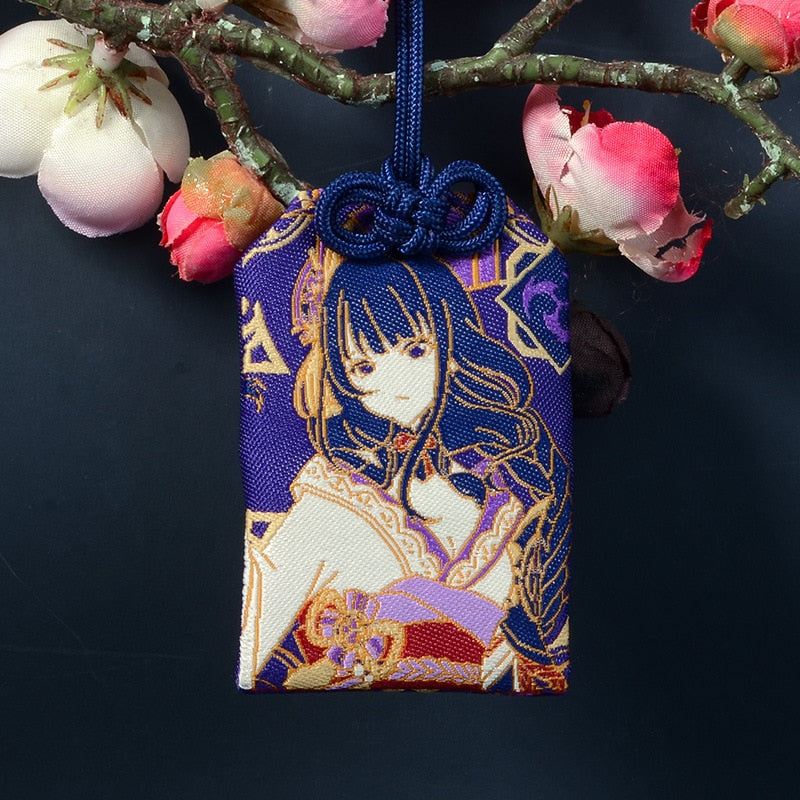 Genshin Impact Embroidery Pray Fortune Omamori Pendant