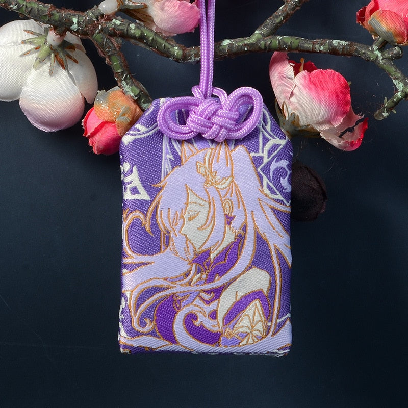 Genshin Impact Embroidery Pray Fortune Omamori Pendant