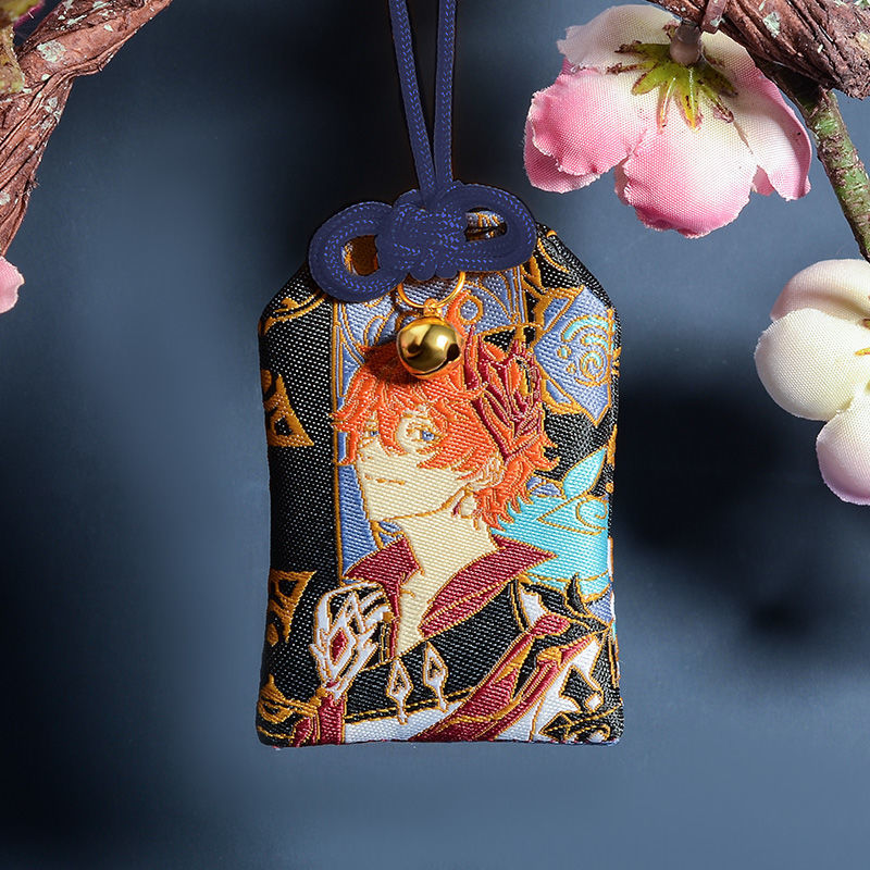 Genshin Impact Embroidery Pray Fortune Omamori Pendant