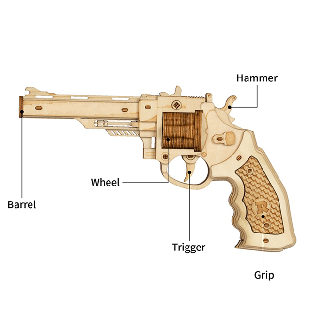 DIY Colt Revolver Wooden Kit